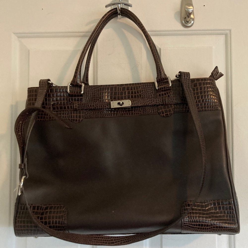 Large LEVENGER  Fine Leather Laptop Briefcase Business Bag